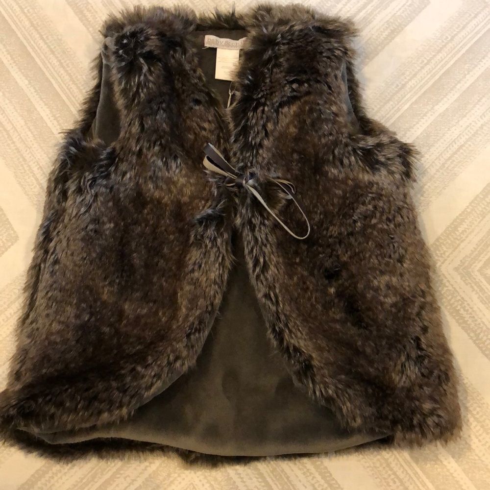 Restoration Hardware Baby & Child Luxe Faux Fur Mink Vest